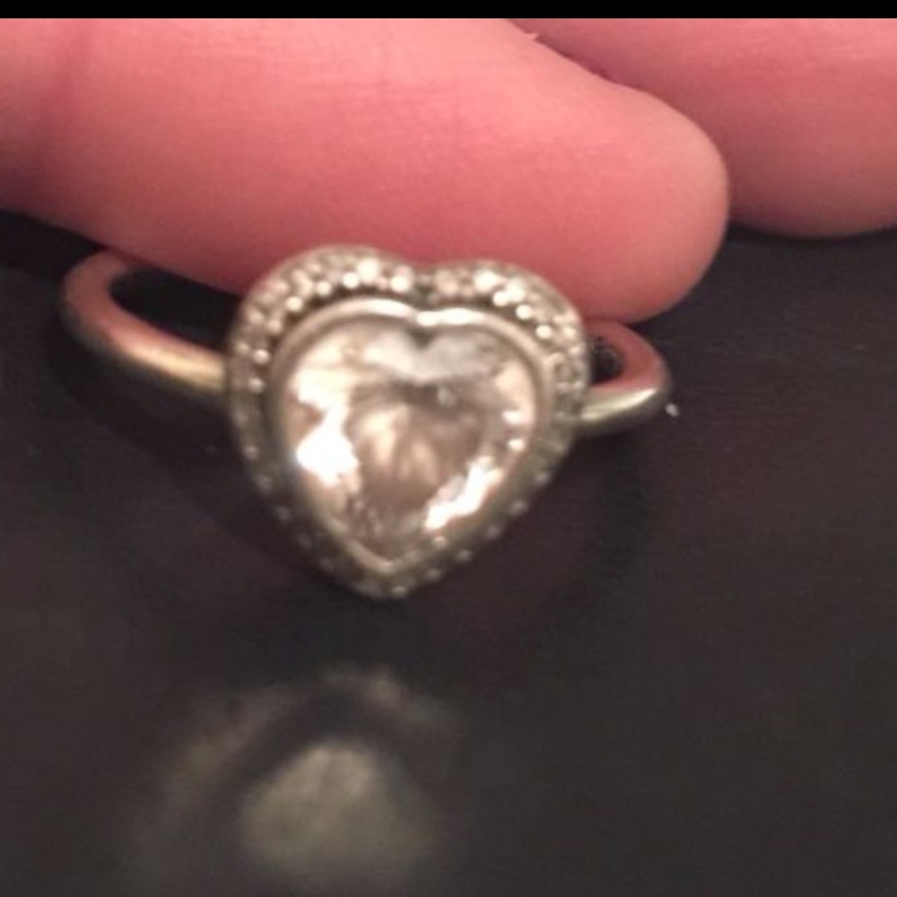 PANDORA Ring Sparkling LOVE sterling silver sz 6.5
